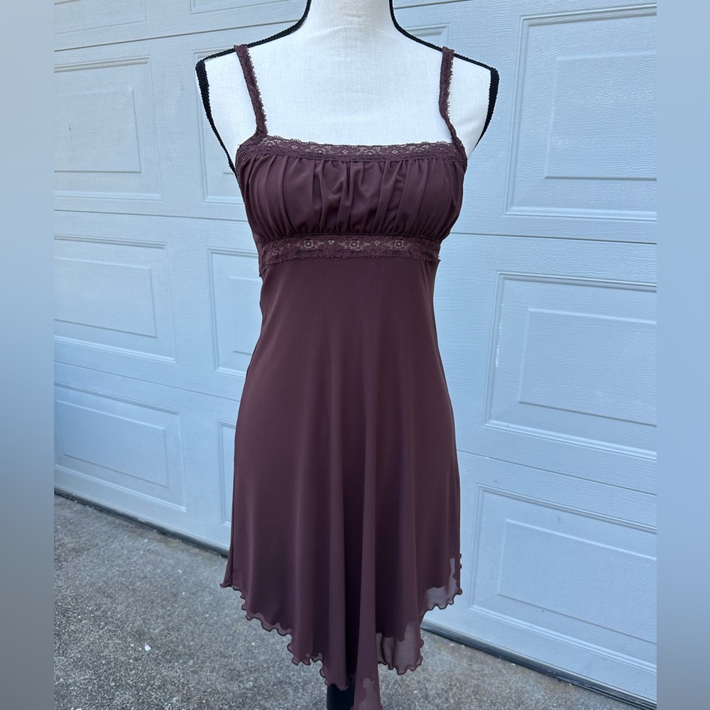 Urban Outfitters, Brown Midi Lace Dress. Size S - True to Size!